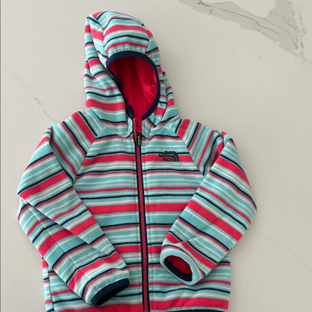 3T North Face reversible fleece coat - Picture 4 of 4